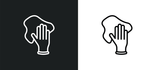 Wall Mural - rag icon isolated in white and black colors. rag outline vector icon from fashion collection for web, mobile apps and ui.