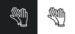 pair of gloves icon isolated in white and black colors. pair of gloves outline vector icon from fashion collection for web, mobile apps and ui.