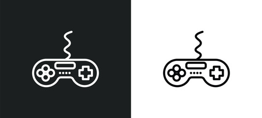 Poster - game icon isolated in white and black colors. game outline vector icon from arcade collection for web, mobile apps and ui.