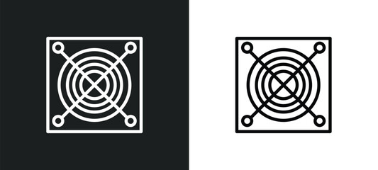 Wall Mural - asic miner icon isolated in white and black colors. asic miner outline vector icon from electronic devices collection for web, mobile apps and ui.