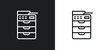 copier icon isolated in white and black colors. copier outline vector icon from electronic devices collection for web, mobile apps and ui.