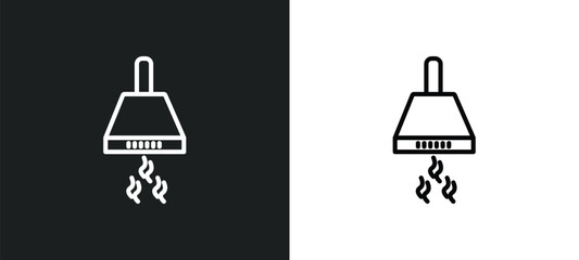 Poster - exhaust hood icon isolated in white and black colors. exhaust hood outline vector icon from electronic devices collection for web, mobile apps and ui.