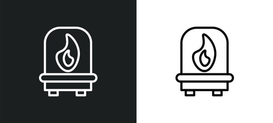 Poster - furnace icon isolated in white and black colors. furnace outline vector icon from electronic devices collection for web, mobile apps and ui.