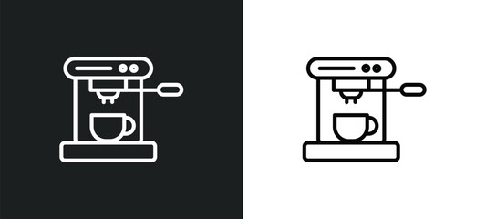 Poster - espresso maker icon isolated in white and black colors. espresso maker outline vector icon from electronic devices collection for web, mobile apps and ui.