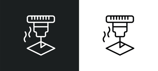 Poster - laser hine icon isolated in white and black colors. laser hine outline vector icon from electronic devices collection for web, mobile apps and ui.