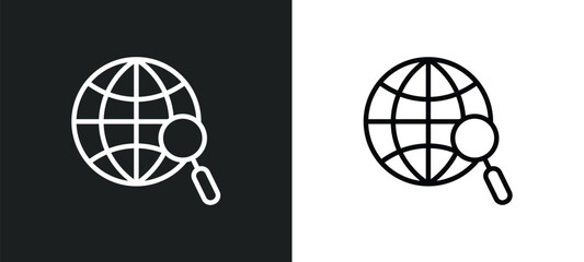 Poster - browsing icon isolated in white and black colors. browsing outline vector icon from education collection for web, mobile apps and ui.
