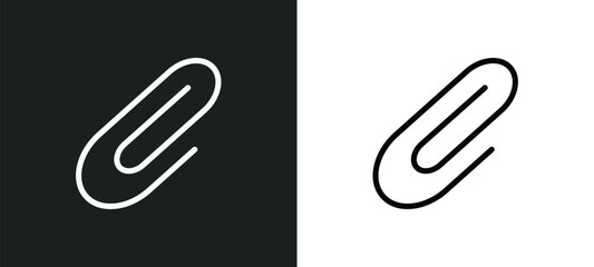 Poster - attachment icon isolated in white and black colors. attachment outline vector icon from education collection for web, mobile apps and ui.