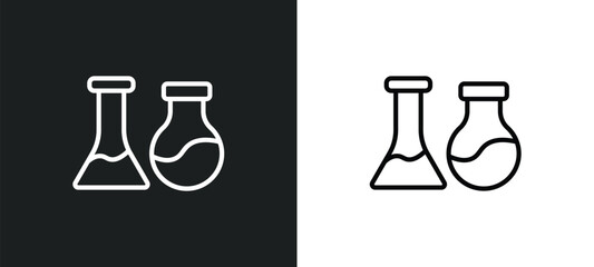 Poster - chemistry icon isolated in white and black colors. chemistry outline vector icon from education collection for web, mobile apps and ui.