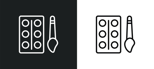 Poster - watercolor icon isolated in white and black colors. watercolor outline vector icon from education collection. collection for web, mobile apps and ui.