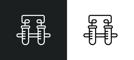 Poster - communicating vessels icon isolated in white and black colors. communicating vessels outline vector 