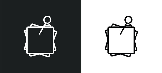 Poster - sticky note icon isolated in white and black colors. sticky note outline vector icon from education collection for web, mobile apps and ui.