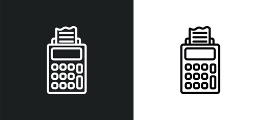 Poster - adding hine icon isolated in white and black colors. adding hine outline vector icon from education collection for web, mobile apps and ui.