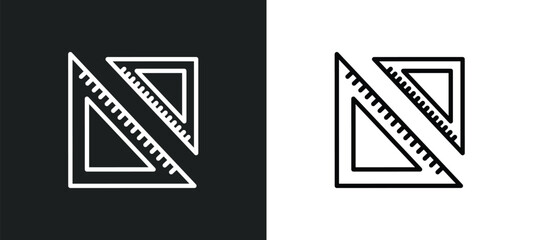 Poster - square school tool icon isolated in white and black colors. square school tool outline vector icon from education collection for web, mobile apps and ui.