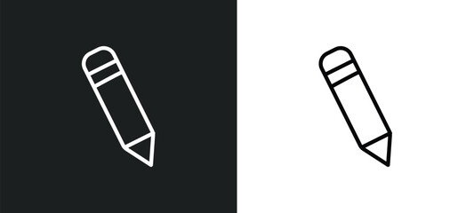 Poster - pencil icon isolated in white and black colors. pencil outline vector icon from education collection for web, mobile apps and ui.