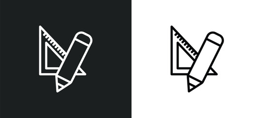 Poster - school supplies icon isolated in white and black colors. school supplies outline vector icon from education collection for web, mobile apps and ui.