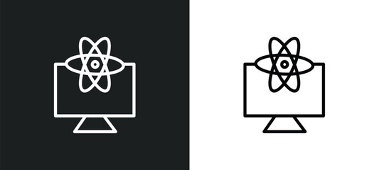 Poster - educational platform icon isolated in white and black colors. educational platform outline vector icon from education collection for web, mobile apps and ui.