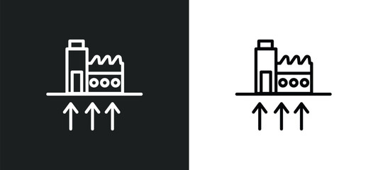 Poster - geothermal energy icon isolated in white and black colors. geothermal energy outline vector icon fro