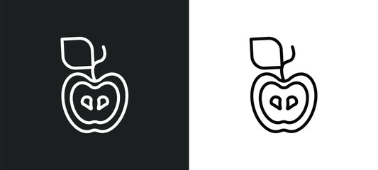 Poster - half icon isolated in white and black colors. half outline vector icon from ecology collection for web, mobile apps and ui.