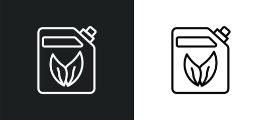 Poster - bio fuel icon isolated in white and black colors. bio fuel outline vector icon from ecology collection for web, mobile apps and ui.
