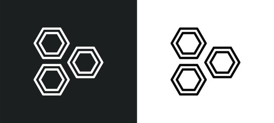 Poster - eco cell icon isolated in white and black colors. eco cell outline vector icon from ecology collection for web, mobile apps and ui.