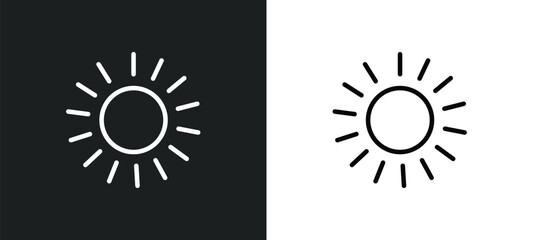 Poster - sunlight icon isolated in white and black colors. sunlight outline vector icon from ecology collection for web, mobile apps and ui.