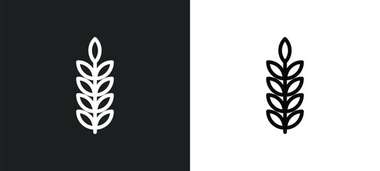 Poster - grain icon isolated in white and black colors. grain outline vector icon from drinks collection for 