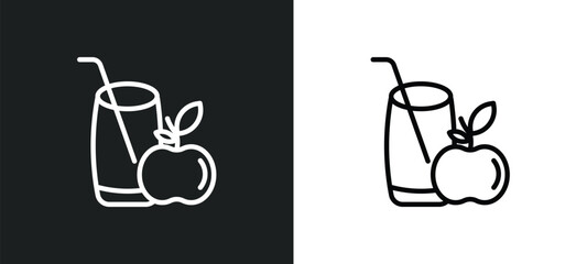 Poster - juice icon isolated in white and black colors. juice outline vector icon from drinks collection for web, mobile apps and ui.