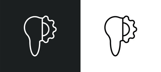 Poster - apicoectomy icon isolated in white and black colors. apicoectomy outline vector icon from dentist collection for web, mobile apps and ui.