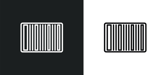 Poster - barcode icon isolated in white and black colors. barcode outline vector icon from delivery and logis