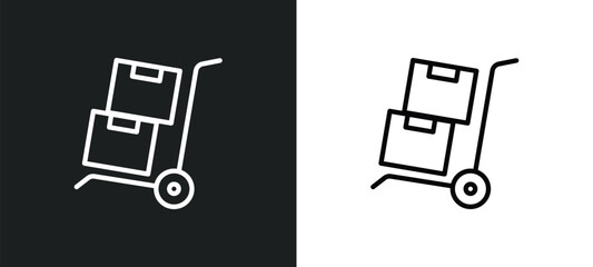 Poster - freight icon isolated in white and black colors. freight outline vector icon from delivery and logis