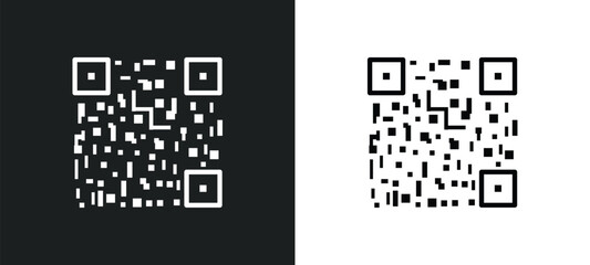 Poster - bar code icon isolated in white and black colors. bar code outline vector icon from delivery and log