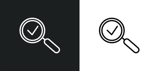 Poster - inspection icon isolated in white and black colors. inspection outline vector icon from delivery and logistic collection for web, mobile apps and ui.