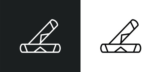 Poster - spring rolls icon isolated in white and black colors. spring rolls outline vector icon from culture collection for web, mobile apps and ui.