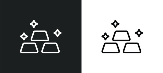 Poster - gold icon isolated in white and black colors. gold outline vector icon from cryptocurrency collection for web, mobile apps and ui.