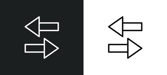 Poster - exchange icon isolated in white and black colors. exchange outline vector icon from cryptocurrency collection for web, mobile apps and ui.