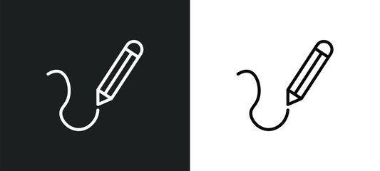 Poster - drawing icon isolated in white and black colors. drawing outline vector icon from construction tools collection for web, mobile apps and ui.