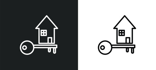 Poster - home key icon isolated in white and black colors. home key outline vector icon from construction col
