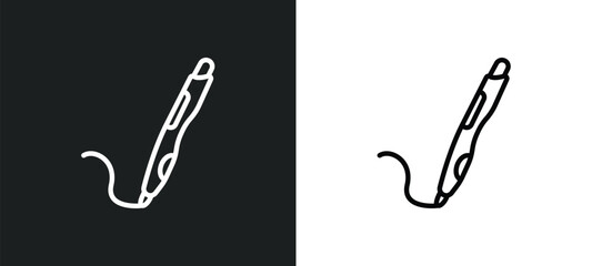 Poster - 3d printing pen icon isolated in white and black colors. 3d printing pen outline vector icon from computer collection for web, mobile apps and ui.