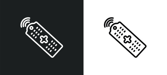 Poster - tv controller icon isolated in white and black colors. tv controller outline vector icon from computer collection for web, mobile apps and ui.