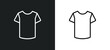 © Farahim - t-shirt icon isolated in white and black colors. t-shirt outline vector icon from clothes collection for web, mobile apps and ui.