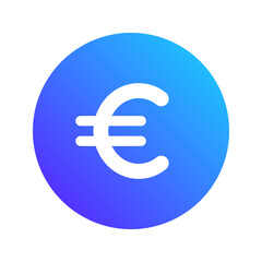 Sticker - euro gradient fill icon