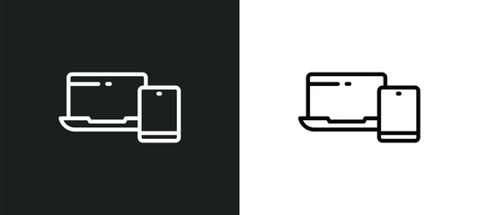 Poster - device icon isolated in white and black colors. device outline vector icon from computer collection for web, mobile apps and ui.