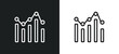 © Farahim - graph icon isolated in white and black colors. graph outline vector icon from business and analytics collection for web, mobile apps and ui.