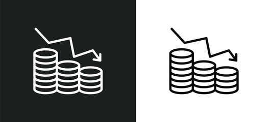 Poster - increase money icon isolated in white and black colors. increase money outline vector icon from business and finance collection for web, mobile apps and ui.