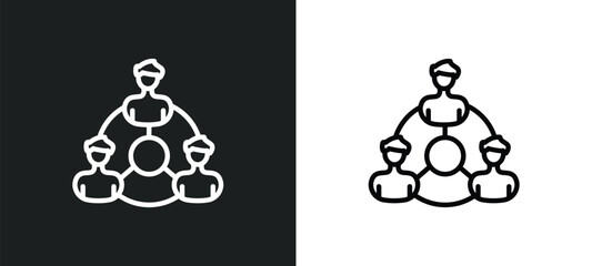 Poster - partnership icon isolated in white and black colors. partnership outline vector icon from business and analytics collection for web, mobile apps and ui.