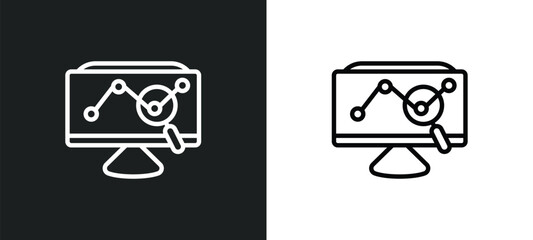 Poster - stock market icon isolated in white and black colors. stock market outline vector icon from business and analytics collection for web, mobile apps and ui.