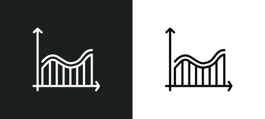 Poster - profit analysis icon isolated in white and black colors. profit analysis outline vector icon from bu