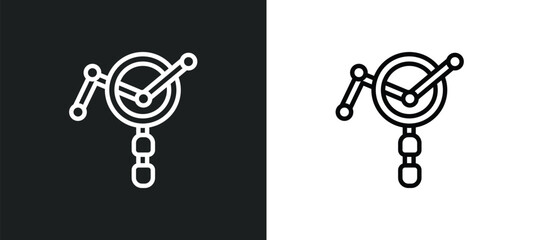 Poster - market research icon isolated in white and black colors. market research outline vector icon from bu