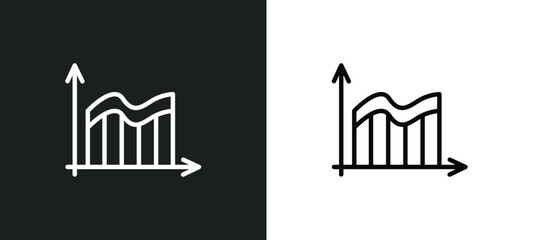 Poster - data wave icon isolated in white and black colors. data wave outline vector icon from business and analytics collection for web, mobile apps and ui.