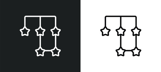 Poster - points connected chart icon isolated in white and black colors. points connected chart outline vector icon from business collection for web, mobile apps and ui.